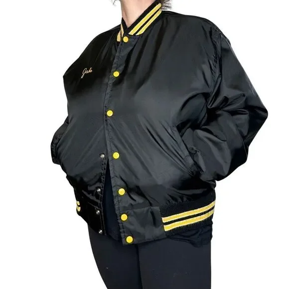 OPEN PIT Vintage Supper Club Silky Satin Jacket Size Large